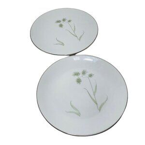 Greenbriar Vita Craft Bavaria Germany Dinner Plate Dish 10" Set 2 Green Spring